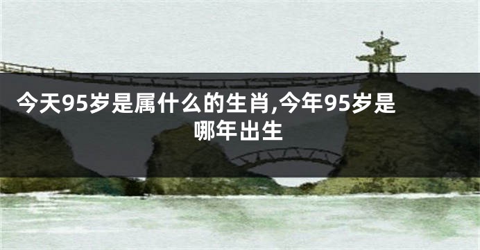 今天95岁是属什么的生肖,今年95岁是哪年出生