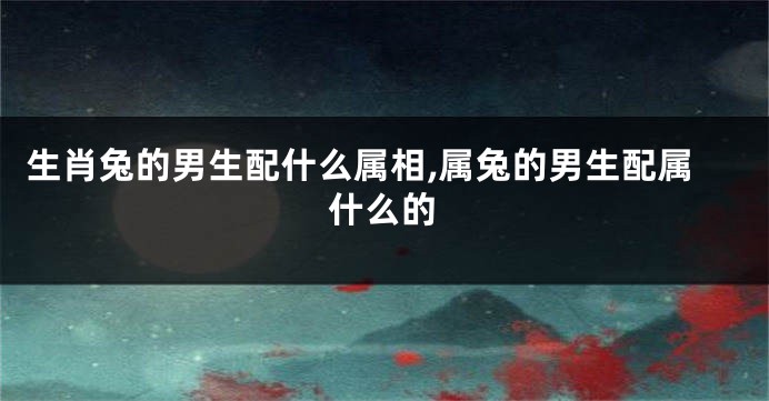 生肖兔的男生配什么属相,属兔的男生配属什么的