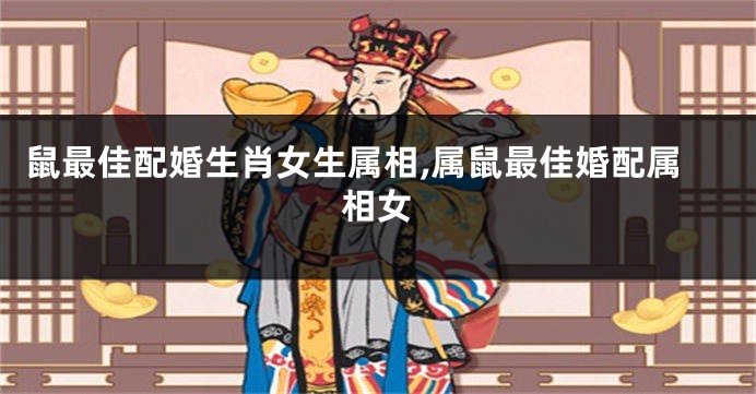 鼠最佳配婚生肖女生属相,属鼠最佳婚配属相女
