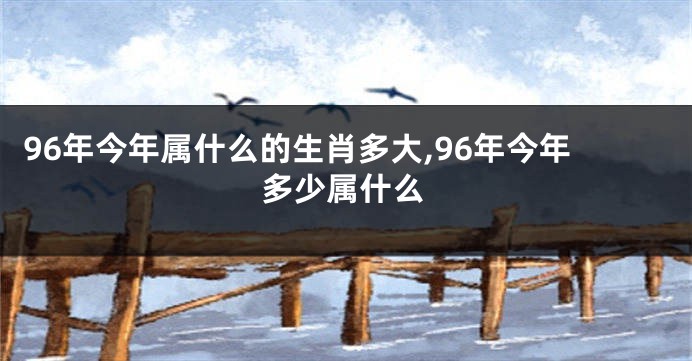 96年今年属什么的生肖多大,96年今年多少属什么