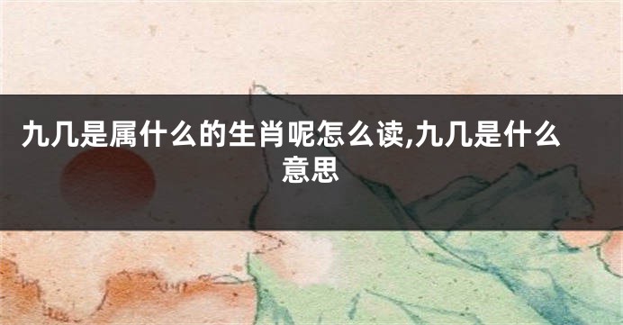 九几是属什么的生肖呢怎么读,九几是什么意思