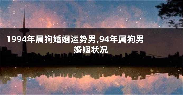 1994年属狗婚姻运势男,94年属狗男婚姻状况
