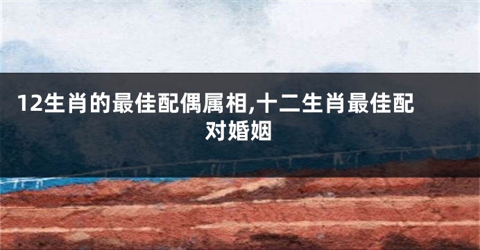 12生肖的最佳配偶属相,十二生肖最佳配对婚姻