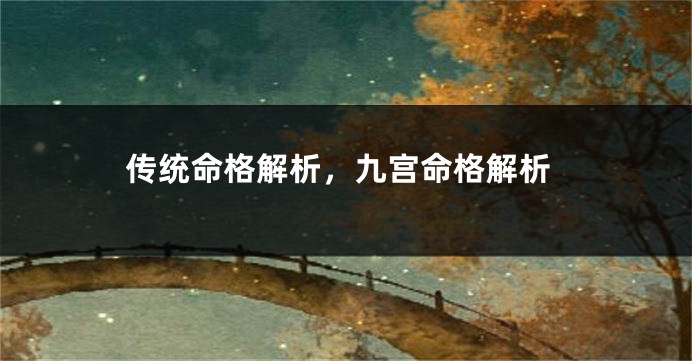 传统命格解析,九宫命格解析
