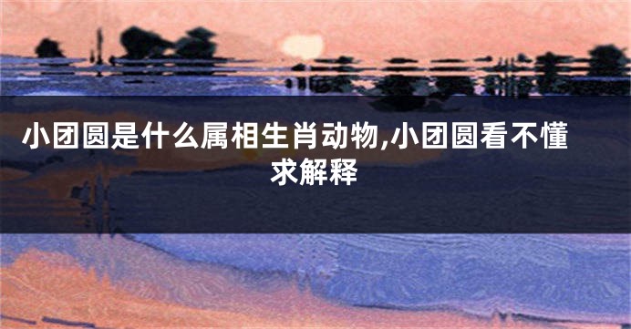 小团圆是什么属相生肖动物,小团圆看不懂求解释