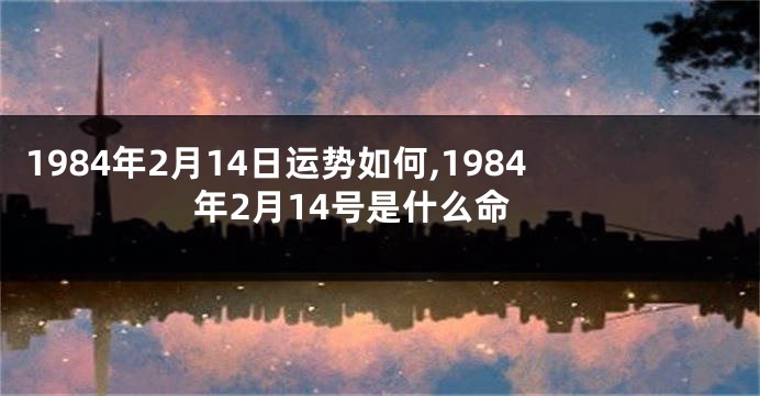 1984年2月14日运势如何,1984年2月14号是什么命