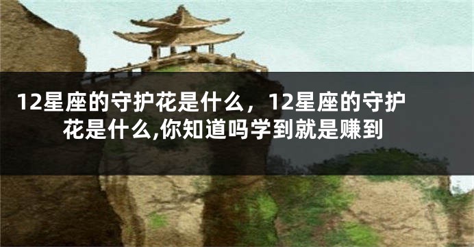 12星座的守护花是什么，12星座的守护花是什么,你知道吗学到就是赚到