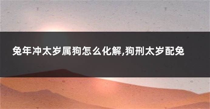 兔年冲太岁属狗怎么化解,狗刑太岁配兔
