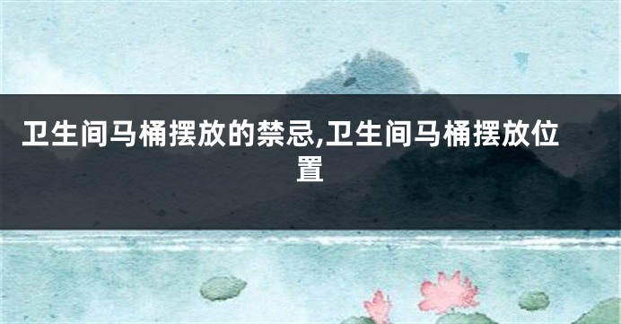卫生间马桶摆放的禁忌,卫生间马桶摆放位置