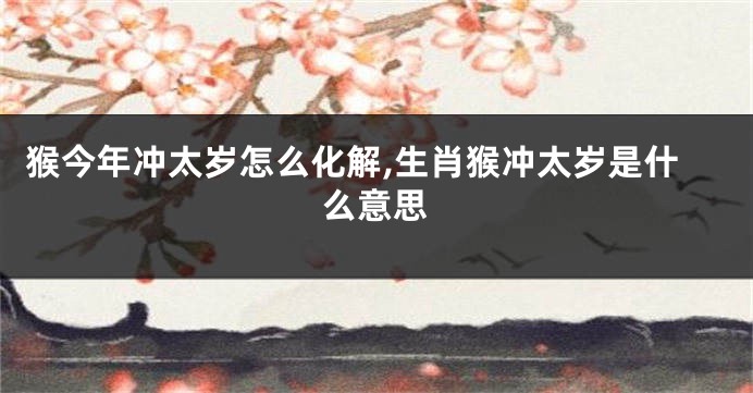 猴今年冲太岁怎么化解,生肖猴冲太岁是什么意思