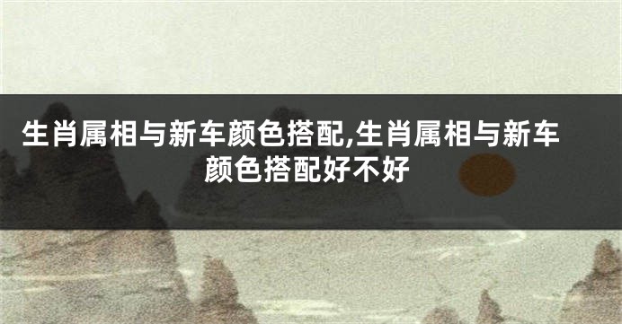 生肖属相与新车颜色搭配,生肖属相与新车颜色搭配好不好