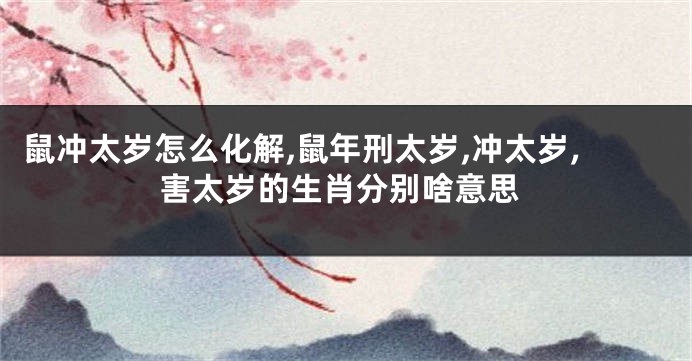 鼠冲太岁怎么化解,鼠年刑太岁,冲太岁,害太岁的生肖分别啥意思