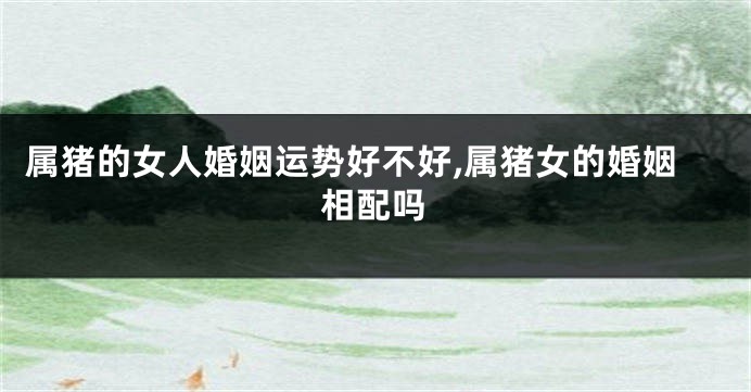 属猪的女人婚姻运势好不好,属猪女的婚姻相配吗
