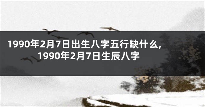 1990年2月7日出生八字五行缺什么,1990年2月7日生辰八字