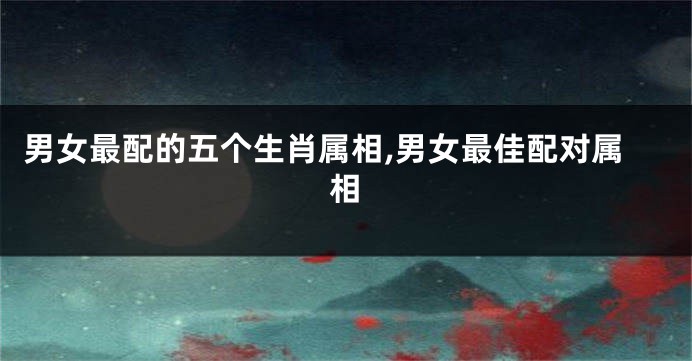 男女最配的五个生肖属相,男女最佳配对属相