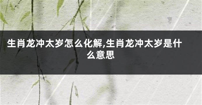 生肖龙冲太岁怎么化解,生肖龙冲太岁是什么意思