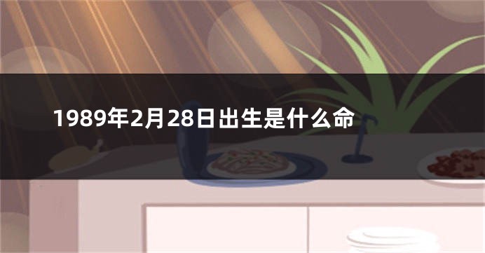 1989年2月28日出生是什么命