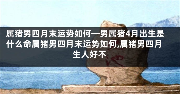 属猪男四月末运势如何—男属猪4月出生是什么命属猪男四月末运势如何,属猪男四月生人好不