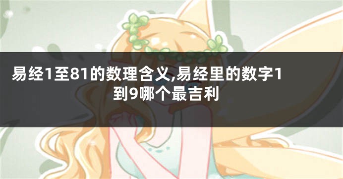 易经1至81的数理含义,易经里的数字1到9哪个最吉利