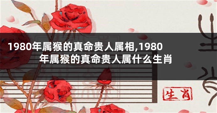 1980年属猴的真命贵人属相,1980年属猴的真命贵人属什么生肖