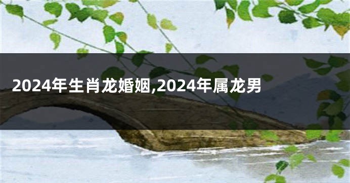 2024年生肖龙婚姻,2024年属龙男