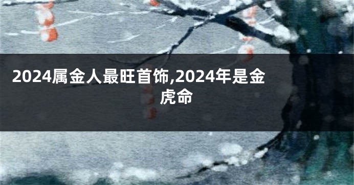 2024属金人最旺首饰,2024年是金虎命