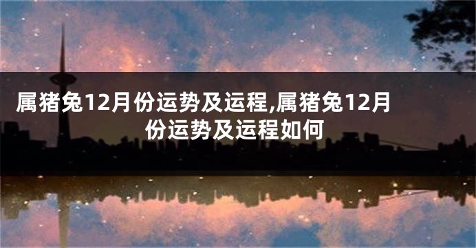 属猪兔12月份运势及运程,属猪兔12月份运势及运程如何