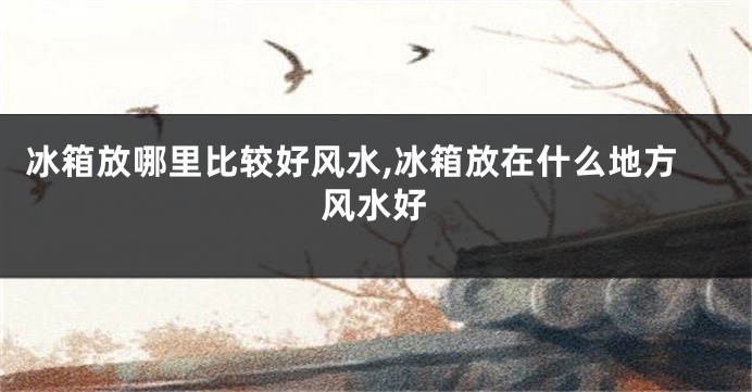 冰箱放哪里比较好风水,冰箱放在什么地方风水好