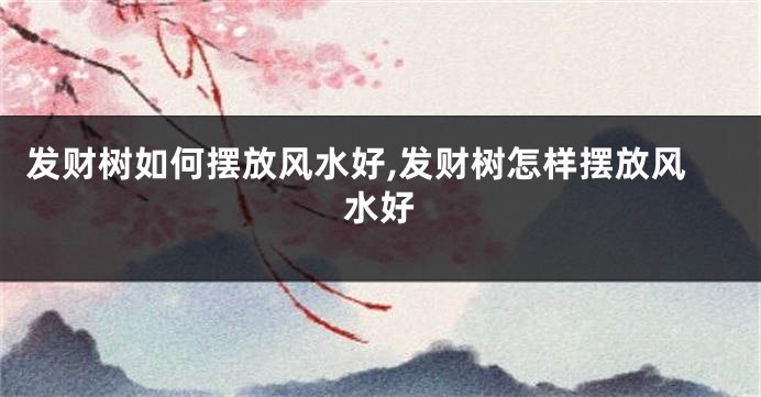 发财树如何摆放风水好,发财树怎样摆放风水好
