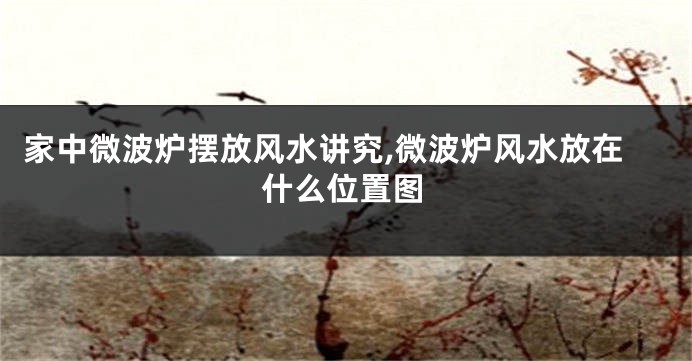 家中微波炉摆放风水讲究,微波炉风水放在什么位置图