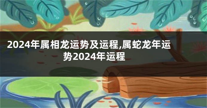 2024年属相龙运势及运程,属蛇龙年运势2024年运程