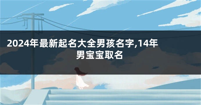 2024年最新起名大全男孩名字,14年男宝宝取名