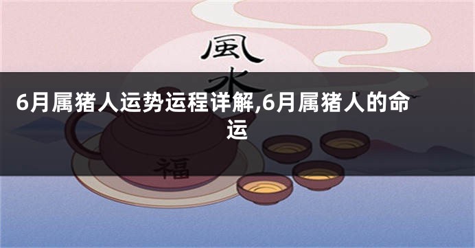 6月属猪人运势运程详解,6月属猪人的命运