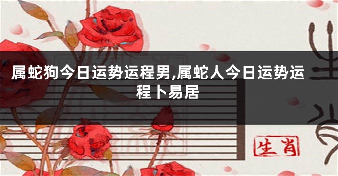 属蛇狗今日运势运程男,属蛇人今日运势运程卜易居