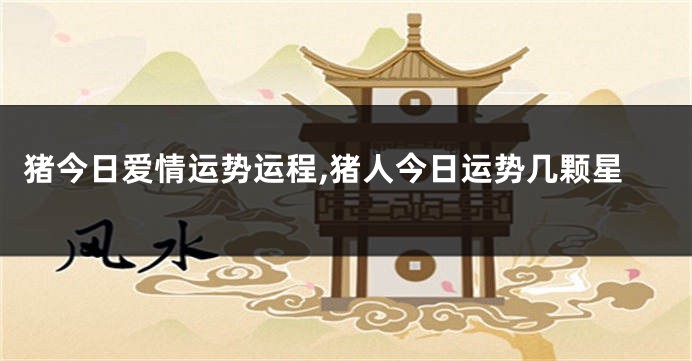 猪今日爱情运势运程,猪人今日运势几颗星