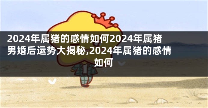 2024年属猪的感情如何2024年属猪男婚后运势大揭秘,2024年属猪的感情如何