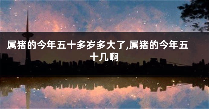 属猪的今年五十多岁多大了,属猪的今年五十几啊