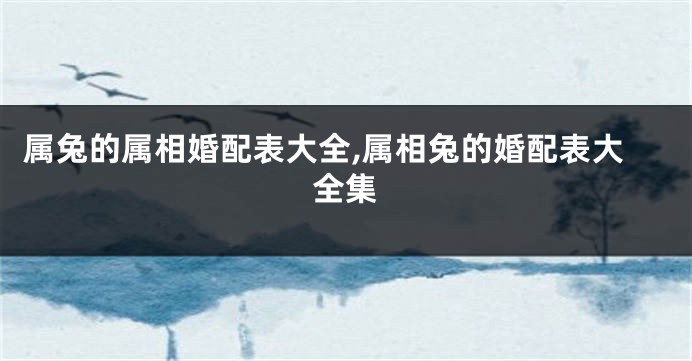 属兔的属相婚配表大全,属相兔的婚配表大全集