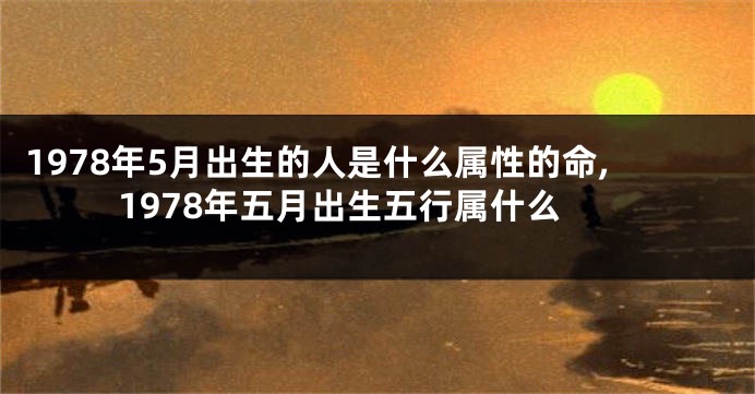 1978年5月出生的人是什么属性的命,1978年五月出生五行属什么