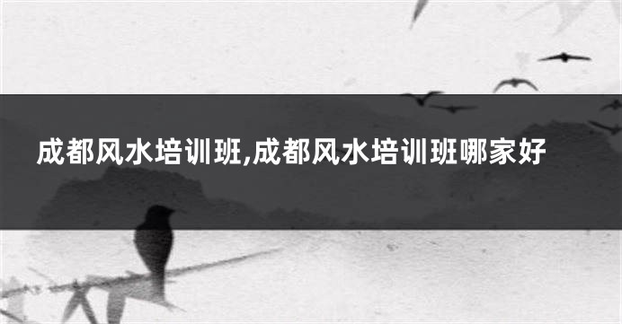 成都风水培训班,成都风水培训班哪家好