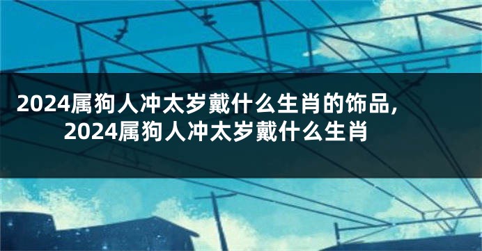 2024属狗人冲太岁戴什么生肖的饰品,2024属狗人冲太岁戴什么生肖