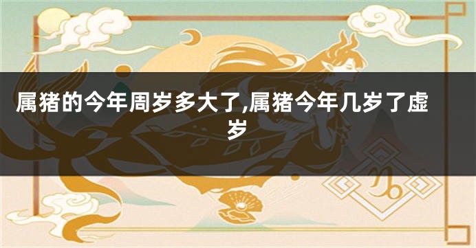 属猪的今年周岁多大了,属猪今年几岁了虚岁