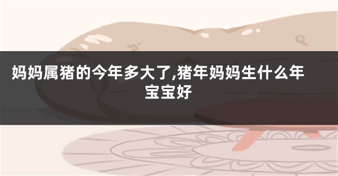 妈妈属猪的今年多大了,猪年妈妈生什么年宝宝好