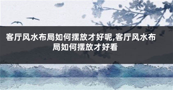 客厅风水布局如何摆放才好呢,客厅风水布局如何摆放才好看
