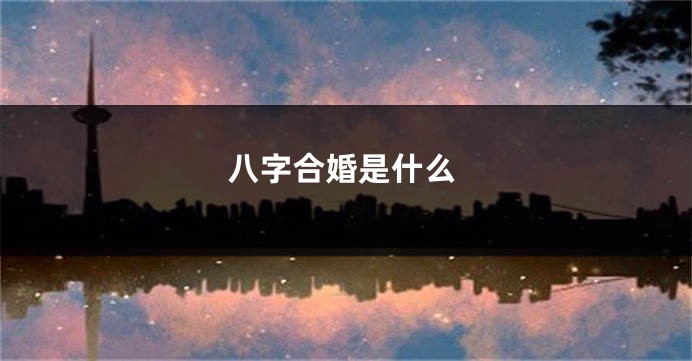 八字合婚是什么