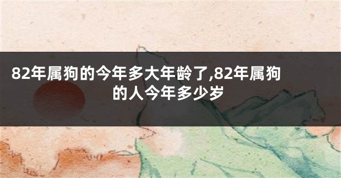 82年属狗的今年多大年龄了,82年属狗的人今年多少岁
