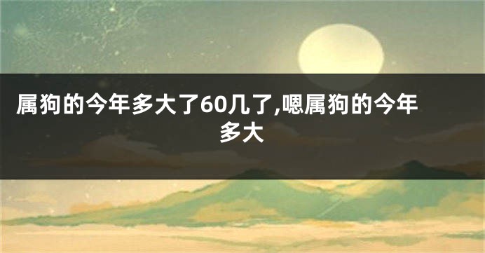 属狗的今年多大了60几了,嗯属狗的今年多大