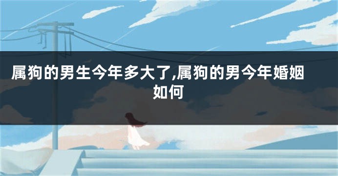 属狗的男生今年多大了,属狗的男今年婚姻如何