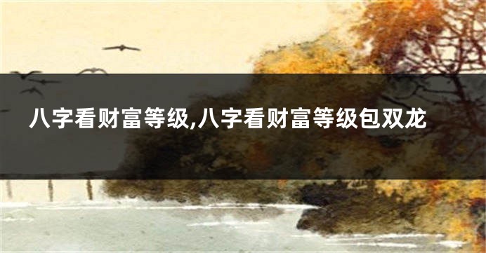 八字看财富等级,八字看财富等级包双龙