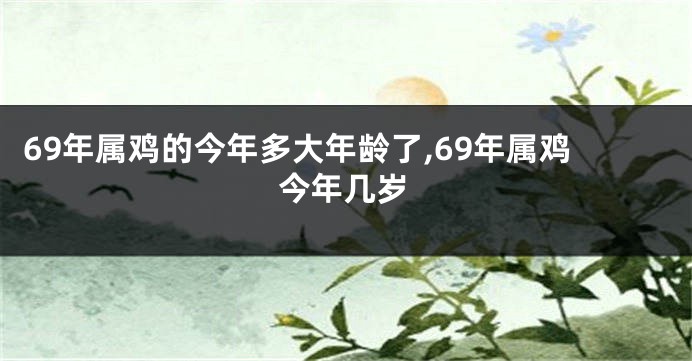 69年属鸡的今年多大年龄了,69年属鸡今年几岁